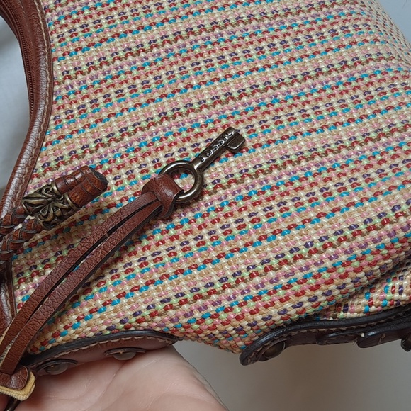 Fossil Multi Color Basket Weave Straw Purse - Picture 4 of 16